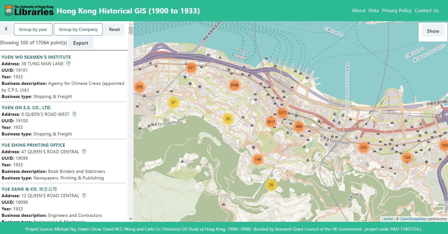 HK Historical GIS, 1900-1930
